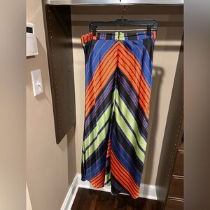 Free People A-Line Maxi Skirt in Blue and Orange for Resort Wear